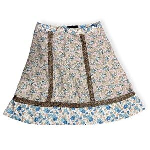 Marc by Marc Jacobs Silk Skirt Patchwork Floral Midlength